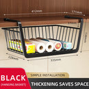 Axyaa Under Cabinet Hanging Basket Shelf Tissue Cup Holder Sliding Drawer Rack