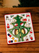 Axyaa Wooden Green Christmas Tree Ornament Decoration Festive Holiday Table Centerpiece