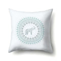 Axyaa Elephant Pattern Polyester Cushion Cover 45x45cm Home Decor Square Pillowcase