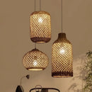 Axyaa Bamboo Rattan Chandelier Pendant Lights LED