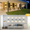 Axyaa 12W Outdoor Wall Sconce, Waterproof Aluminum Garden Porch Terrace Balcony Lighting
