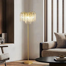 Axyaa Nordic Luxury Crystal LED Floor Lamp for Living Room, Bedroom & Sofa