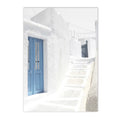 Axyaa Santorini Ocean Seascape Canvas Wall Art Painting Print for Living Room Decor