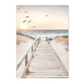 Axyaa Sunset Lake Canvas Wall Art - Nordic Scenery Print for Home Decor