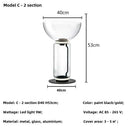 Axyaa Nordic Glass Shade LED Floor Lamp Modern Minimalist Bedroom Living Room Standing Light