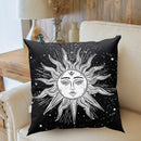 Axyaa Mandala Sun Moon Pillowcase: Bohemian Sofa Cushion Cover
