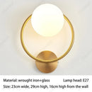 Axyaa LED Glass Wall Lamp Indoor Bedroom Bedside Home Decor Lighting