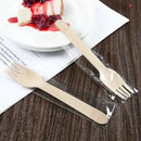 Axyaa Biodegradable Wooden Cutlery Set - 100pcs Mini Utensils in Independent Packaging