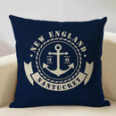 Axyaa Marine Cotton Fish Cushion Cover 45x45CM Square Home Decor Pillow Case
