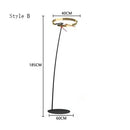 Axyaa Luxury Fishing Lamp: Circular Vertical Floor Lamp for Living Room & Bedroom
