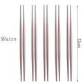 Axyaa Stainless Steel Chopsticks Set for Sushi, Cooking, and Korean Cuisine