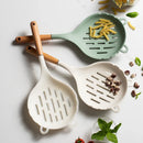 Axyaa Silicone Non-Stick Colander Spoon Strainer Skimmer Mesh Oil Filter Kitchen Tool