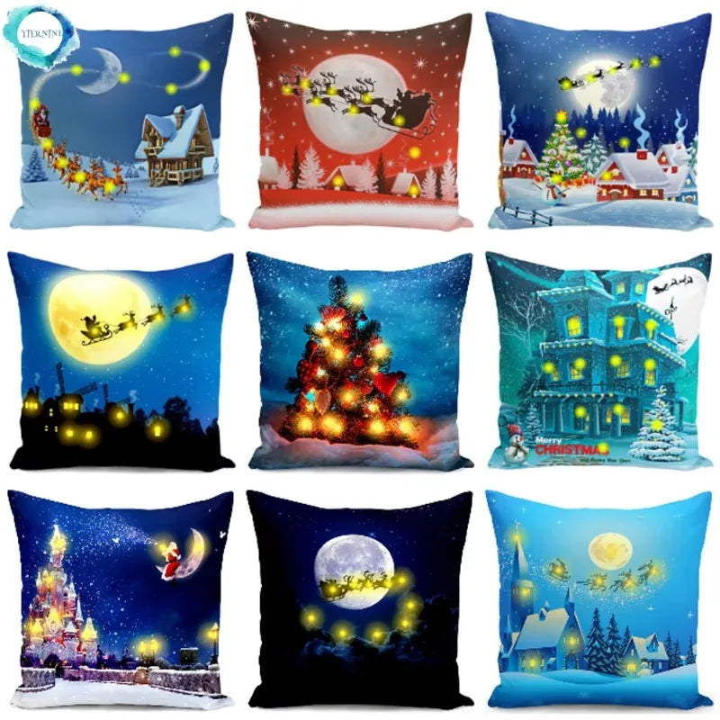 Axyaa Christmas Santa Claus Tree Pillow Case 45x45cm