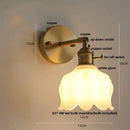 Axyaa Flower Glass LED Wall Lights - Modern Nordic Bedside Lamp