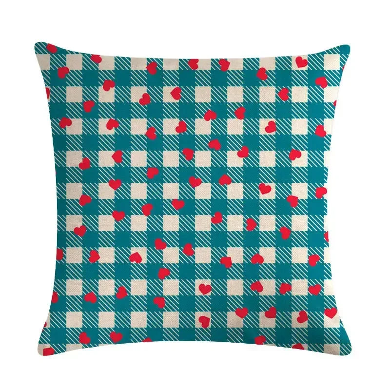 Axyaa Geometric Abstract Linen Pillowcase for Home Decor