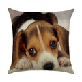 Cute Dog Watercolor Linen Cushion Cover 45*45cm - Axyaa