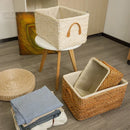 Wicker Laundry Basket with Handles by Axyaa - Home Decor, Toy Storage, Clothes Container
