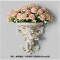 Axyaa Music Angel Resin Vase Wall Sticker Ornaments for Home Livingroom Wall Decoration