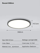 Axyaa Ultrathin LED Ceiling Lamp Remote Control for Modern Interior Lighting