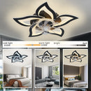 Axyaa Lotus Ceiling Fan Light: Remote Control, 6-speed, Decorative LED for Living Room & Bedroom