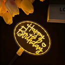 Axyaa LED Cake Topper Night Light, Happy Birthday & Valentine's Day Cake Decoration