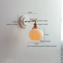 Axyaa Striped Ceramic LED Wall Sconce Nordic Modern Interior Wall Light
