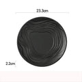 Axyaa Matte Ceramic Ripple Plate - Specialty Tableware for Snacks, Sushi, and Desserts