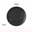 Axyaa Matte Ceramic Ripple Plate - Specialty Tableware for Snacks, Sushi, and Desserts