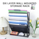 Wall mounted file organizer with bottom tray for office and home by Axyaa.