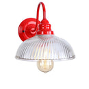 Axyaa Vintage Loft LED Wall Lamp Red Clear Glass Stair Light Fixtures