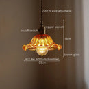 Axyaa Green Stripe Glass Pendant Lamp for Home Decor and Lighting