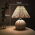 Axyaa Modern Rattan Weave Vase Table Lamp LED Light