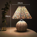 Axyaa Modern Rattan Weave Vase Table Lamp LED Light