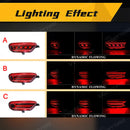 Axyaa LED Rear Bumper Reflectors for Mazda CX5: Running Flow Turn Signal Brake Lamps