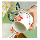 Axya Chinese Modern Bone Coffee Set with Teapot, Cups, Saucers & Spoons