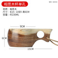 Axyaa Acacia Wood Camping Cup with Handle - Handmade Milk Coffee Outdoor Cup