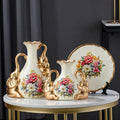 Axyaa Ceramic Flower Vase Set - Modern European Home Decor & Accessories