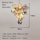 Nordic Glass Pendant Light for Designer Living Room, Bedroom Ceiling - Axyaa Brand
