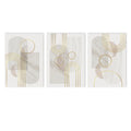 Modern Geometry Marble Gold Line Canvas Art Print by Axyaa
