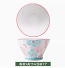Axyaa Bamboo Hat Bowls: Ceramic & Colored Tableware Set