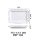 Axyaa Retro Wind Flower Edge Ceramic Dining Plate