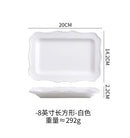 Axyaa Retro Wind Flower Edge Ceramic Dining Plate