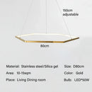 Axyaa Golden Hexagonal Geometric LED Chandelier - Nordic Modern Creative Indoor Fixtures