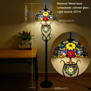 Axyaa Tiffany Stained Glass Floor Lamp - Retro American Style for Living Room & Bedroom