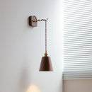 Axyaa Walnut Wooden LED Wall Lights Fixture, Modern Nordic Wall Lamp for Home Indoor Lighting