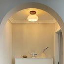 Axyaa Walnut Copper LED Ceiling Lights Modern Home Lighting