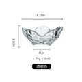 Axyaa Crystal Glass Dish Plate with Gold Rim, Blue Sea Snail Starfish Scallop design