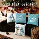 Axyaa Christmas & Winter Gnome Deer Pillows Pattern Cushion Cover for Sofa Bedroom Car