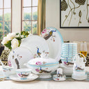 Axya™ 60-Piece Luxury Bone Tableware Set for Kitchen Dining
