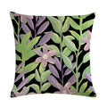 Axyaa Rose Flower Pillow Cover - Green Plant Oil Painting Cushion, Home Decor Case